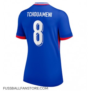 Frankreich Aurelien Tchouameni #8 Replik Heimtrikot Damen EM 2024 Kurzarm